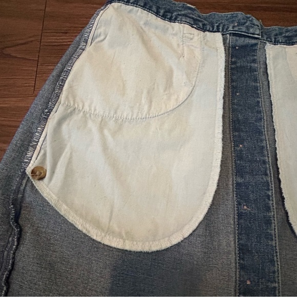 Eddie Bauer Vintage Denim Jean Skirt Button Front Deep Pockets 100% Cotton    10 - Picture 12 of 14